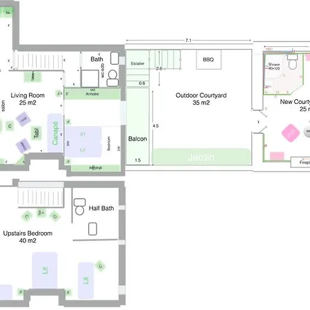 בית נופש Au Pied Du Chateau *